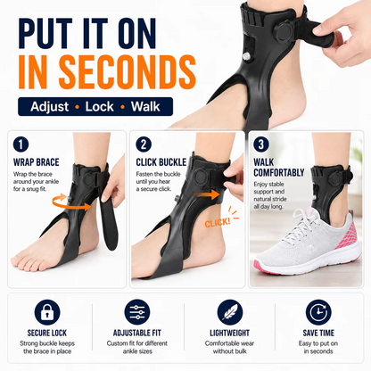 Drop Foot Support AFO Brace with Inflatable Airbag