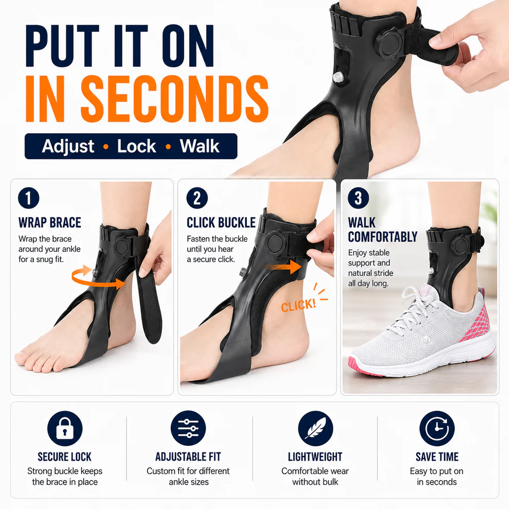 Drop Foot Support AFO Brace with Inflatable Airbag 2027